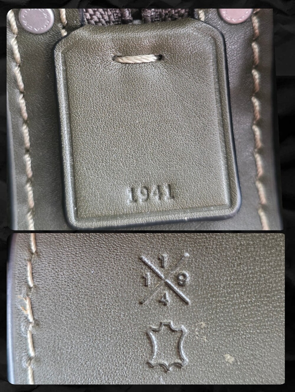 Coach 86824 Rogue 30 1941 Fern Green Cervo Suede Fringe Whipstitch Leather Bag - Picture 7 of 15